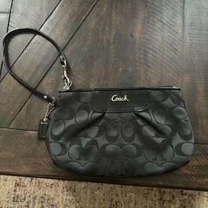 Coach Black Wristlet